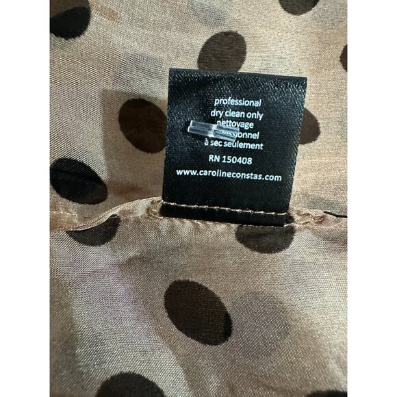 Caroline Constas Silk Chiffon Top Thelma Cream Black Off Shoulder SZ XS NWT $440 - Picture 6 of 6